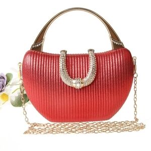 Shimmering Red Evening Clutch
